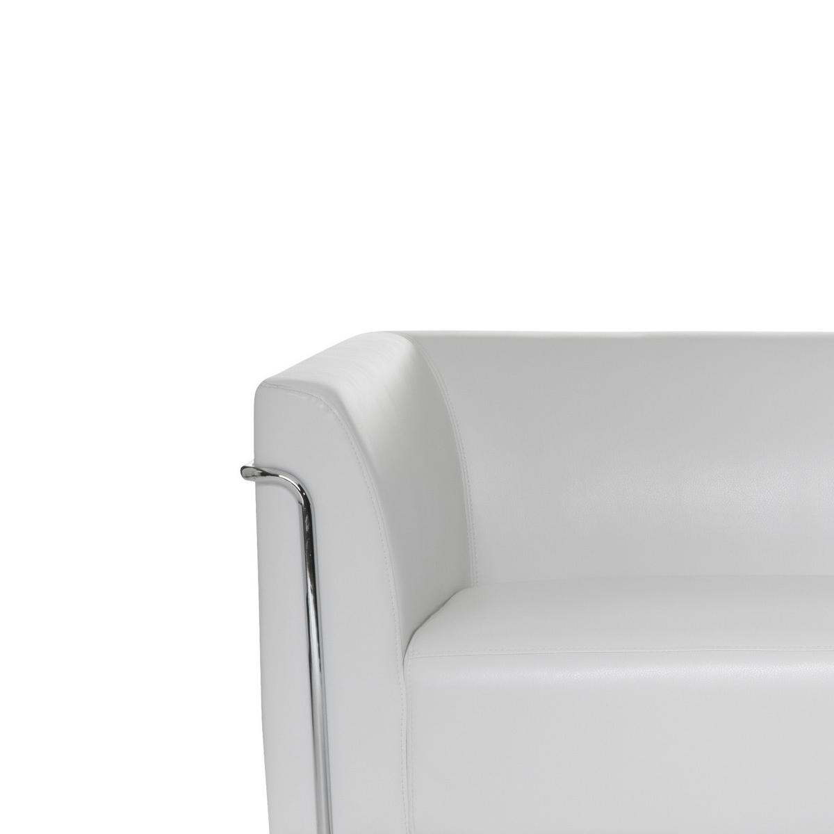 3-sitzer-sofa Curacao Weiß - Silberfarben/Weiß, MODERN, Textil (179/71/74cm) - MID.YOU