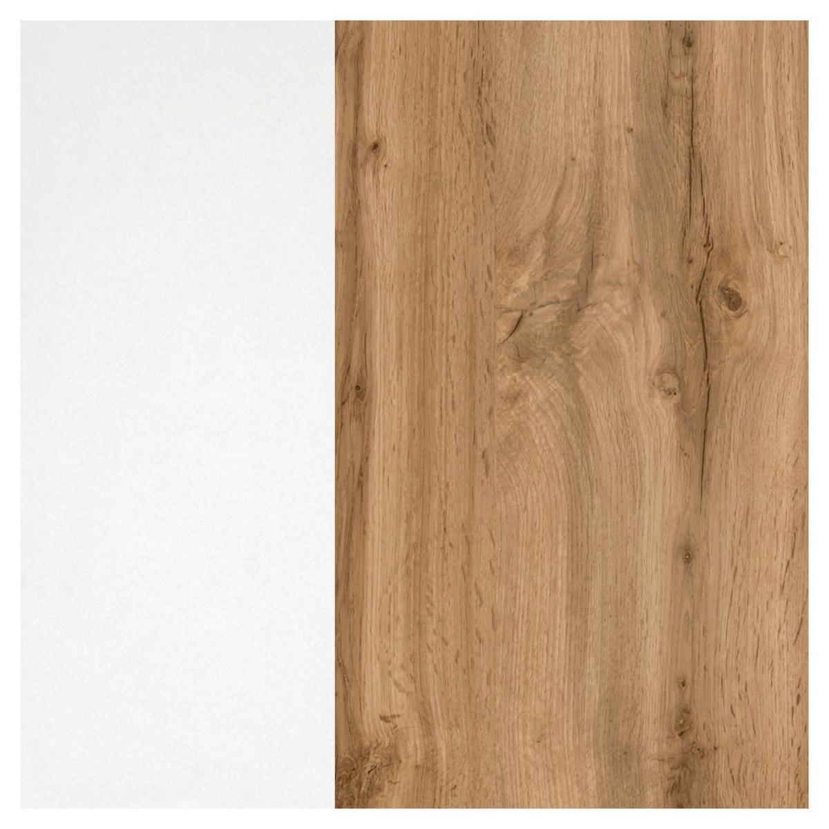 Küchenzeile Florenz ohne Geräte B: 240 cm Weiß/Eiche - Eiche Wotan/Weiß, Design, Holzwerkstoff (240cm) - Held