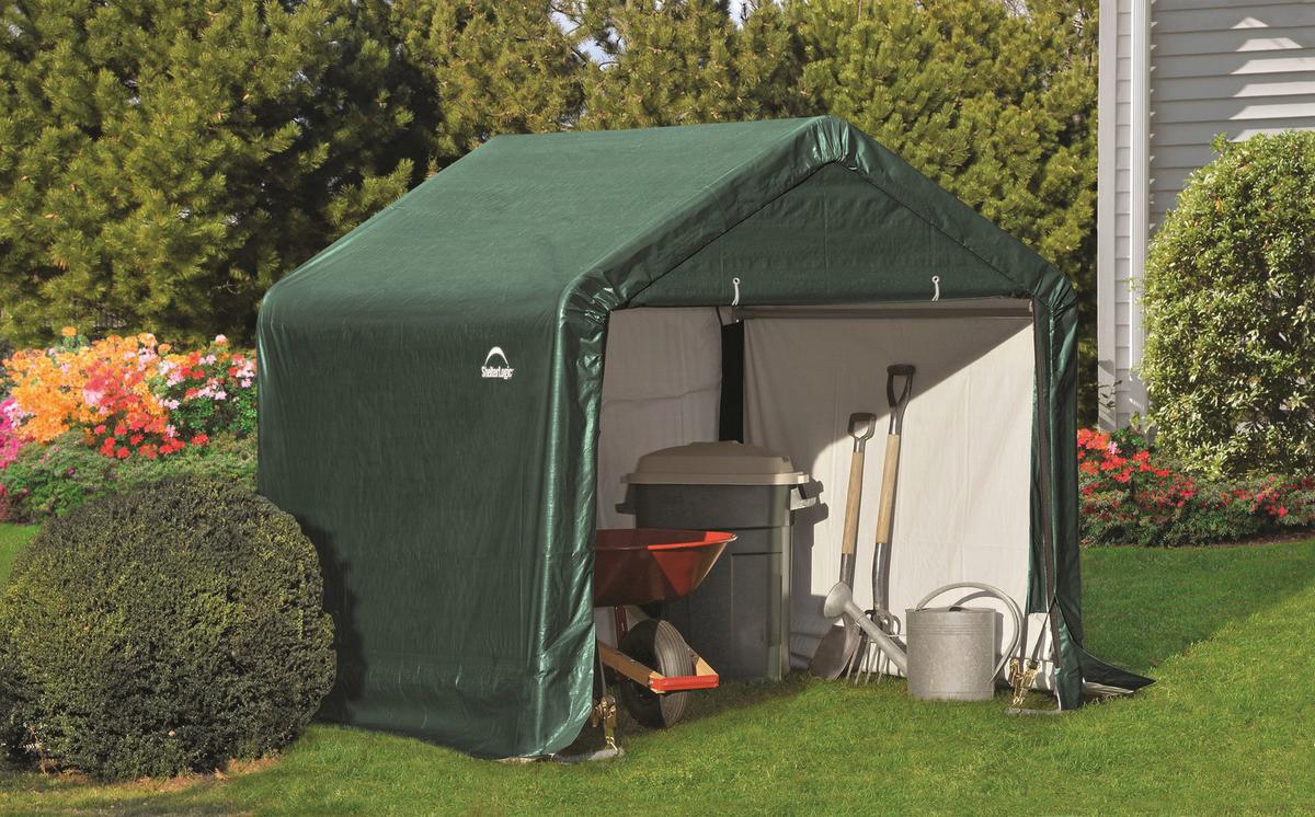 Gerätehaus Satteldach 180x180x180 cm - Grün, Basics, Kunststoff (180/180/180cm)