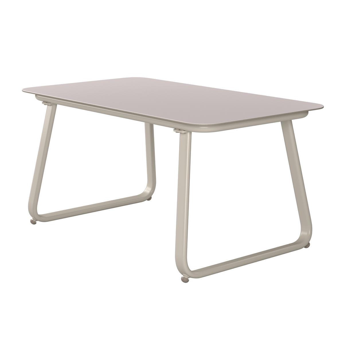 Loungegarnitur Tartu - Beige/Hellgrau, MODERN, Glas/Kunststoff (117/77,5/71,5cm) - Beldano
