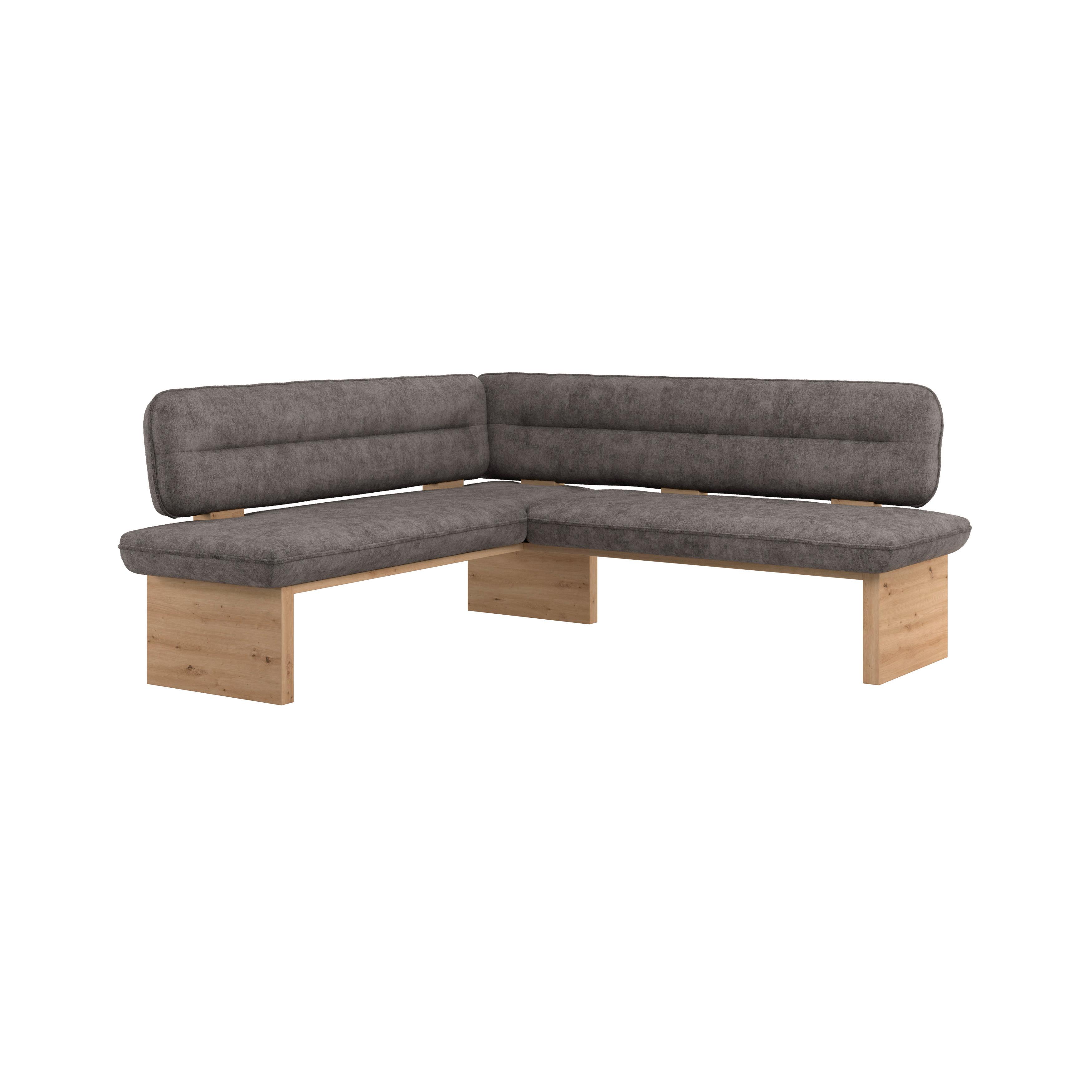 Eckbank Beluna Ii Webstoff Grau, B: 170cm - Eichefarben/Grau, KONVENTIONELL, Holz/Textil (170/232cm) - James Wood