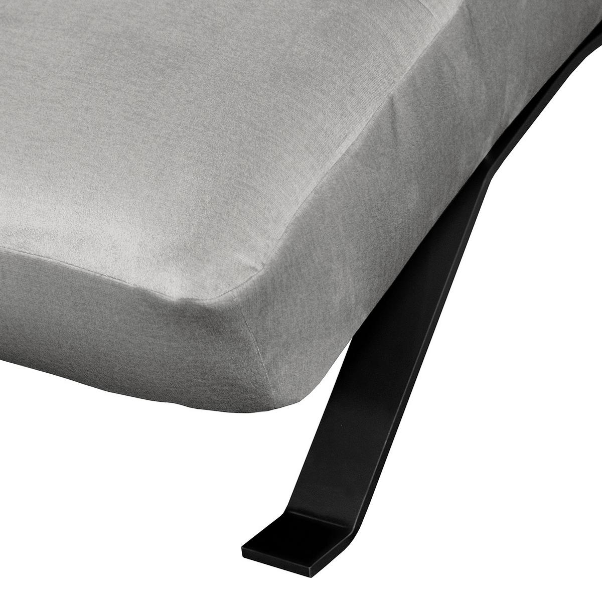 Relaxliege Swing Black Grau B: 65 cm - Schwarz/Grau, Design, Textil (65/65-95/171cm) - Livetastic