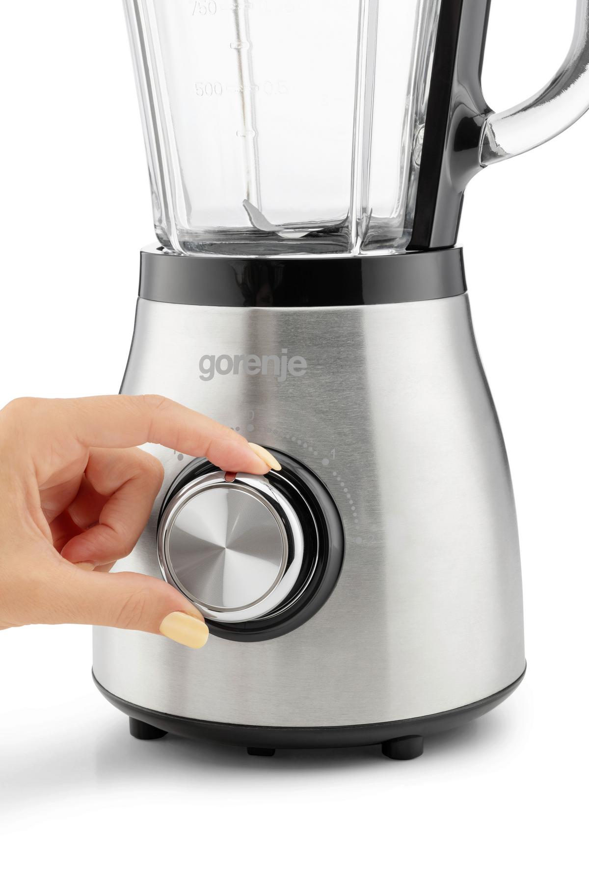 STANDMIXER 800W, 1,5 Liter - Edelstahlfarben, Basics, Glas/Kunststoff (18,5/41,5/17,2cm) - Gorenje