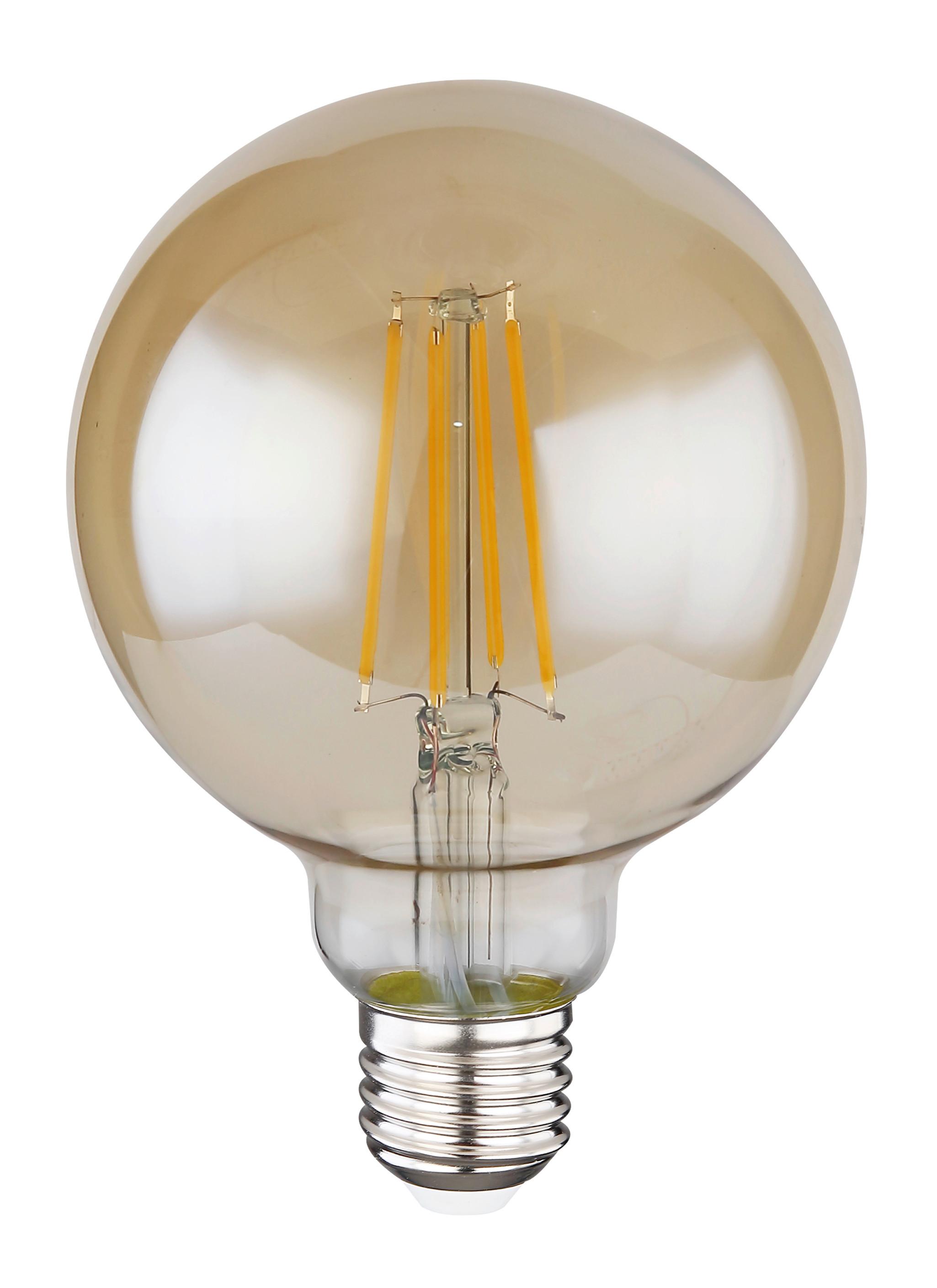 LED žárovka 7 Watt, E27 - kov/sklo (9,5/14cm) - Globo