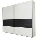 Schwebetürenschrank Bert B:225cm Weiß/ Eiche Dekor - Eichefarben/Weiß, KONVENTIONELL, Holz/Holzwerkstoff (225/210/65cm)