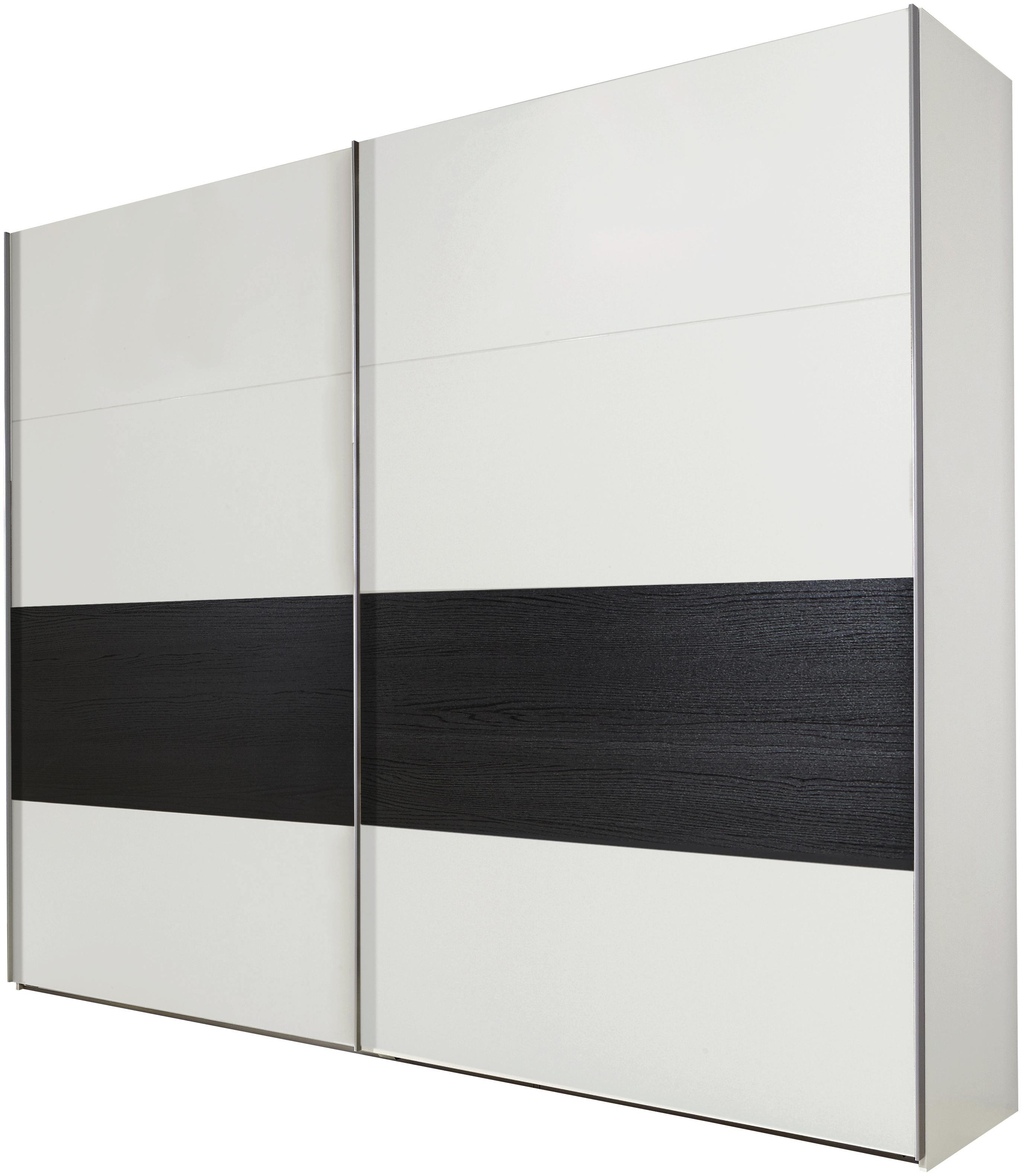 Tolóajtós Szekrény Bert - Tölgyfa/Fehér, konvencionális, Faalapú anyag/Fa (225/210/65cm)