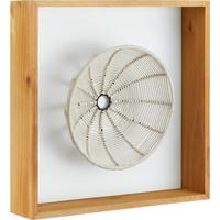 Dekorace na zeď Nature, 40/40/8,5 cm - bílá/hnědá, Moderní, kov/dřevo (40/40/8,5cm) - Zandiara