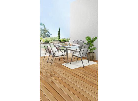 Záhradný Stôl Bratislava 1 - strieborná, kov/plast (140/74/90cm) - Modern Living Záhradný Stôl Bratislava 1 - strieborná, kov/plast (140/74/90cm) - Modern Living