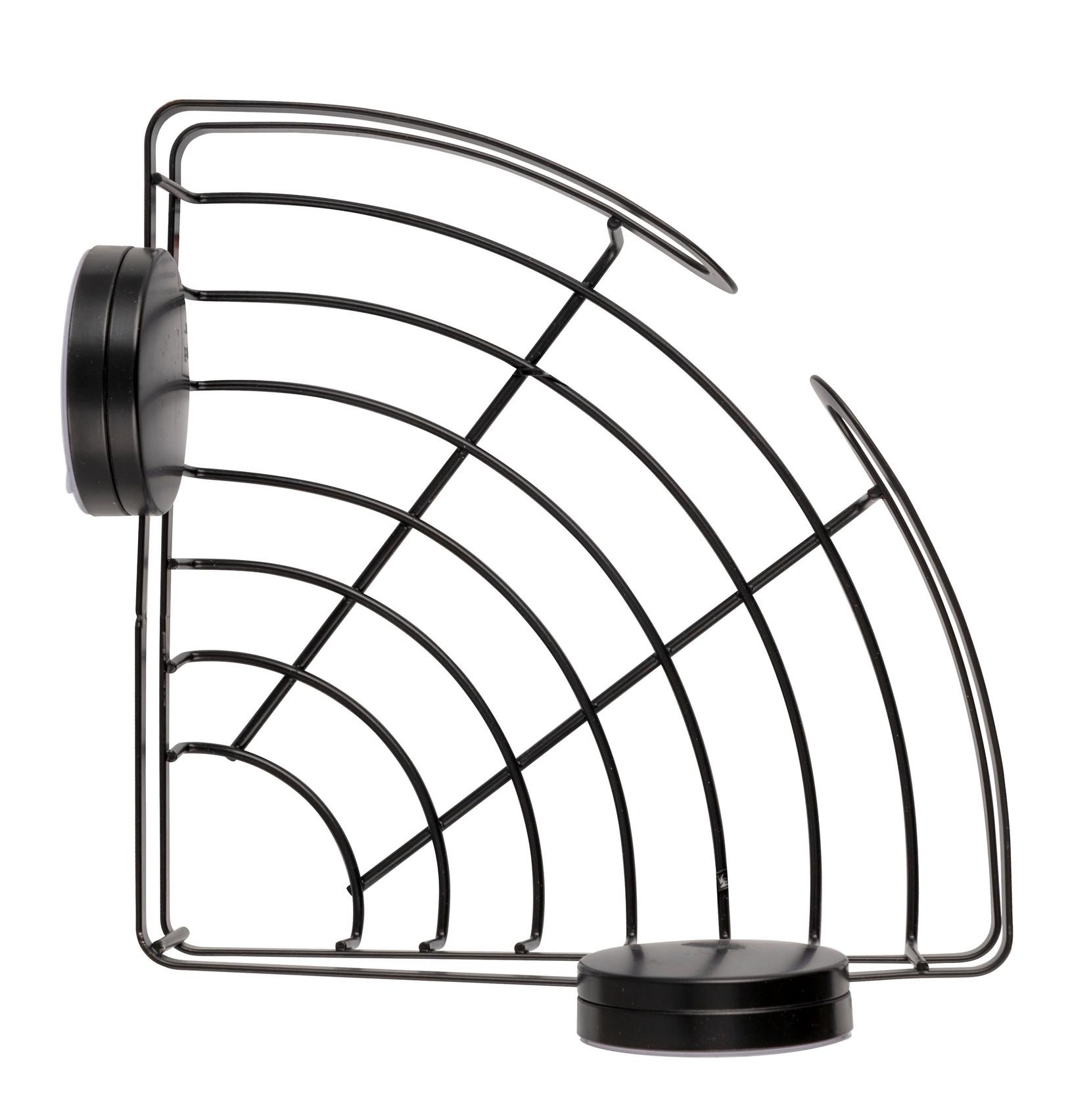 Regál do sprchovacieho kúta STATIC LOC PAVIA 24872100 - čierna, Modern, kov (27/9,8/20cm) - Wenko