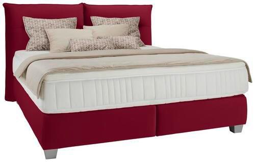 Posteľ boxspring Fog 160x200cm,červená - strieborná/červená, textil/plast (160/200cm) - Premium Living