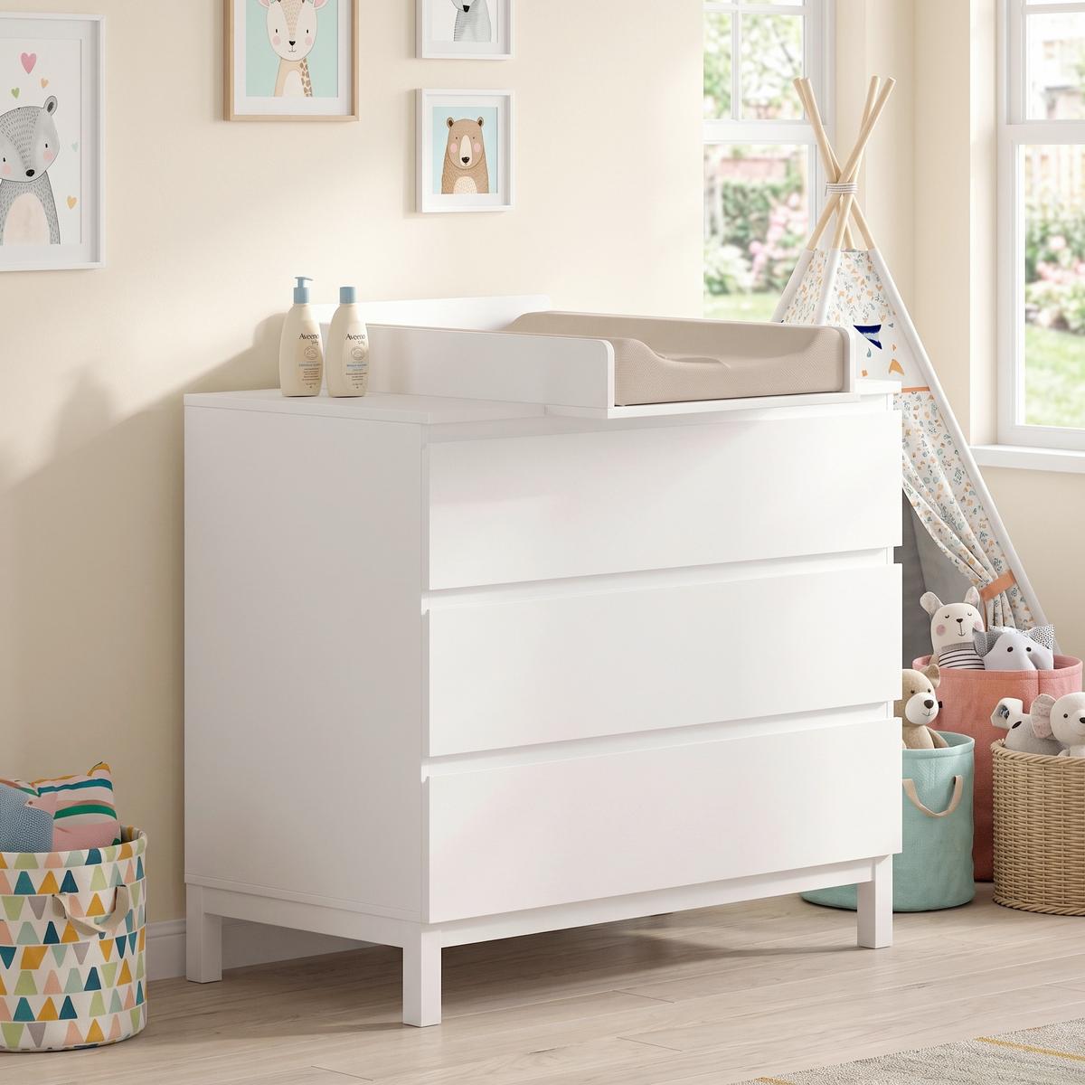WICKELKOMMODE Eva Weiß B: 98,5cm - Weiß, MODERN, Holz/Holzwerkstoff (98,5/103,4/72,6cm) - Vipack