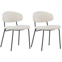 Stuhl-Set Chico - Schwarz/Weiß, Design, Textil/Metall (50/79/57cm) - Livetastic