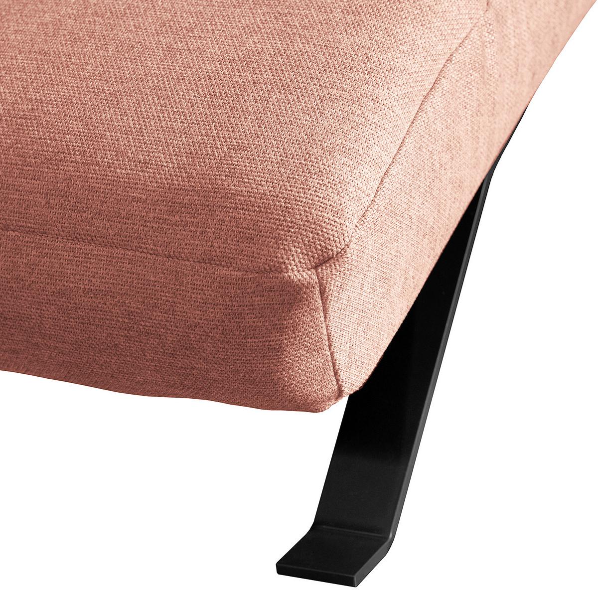 Relaxliege Swing Blick Lachsfarben B: 65 Cm - Schwarz/Lachsfarben, Design, Textil (65/65/171cm) - Livetastic