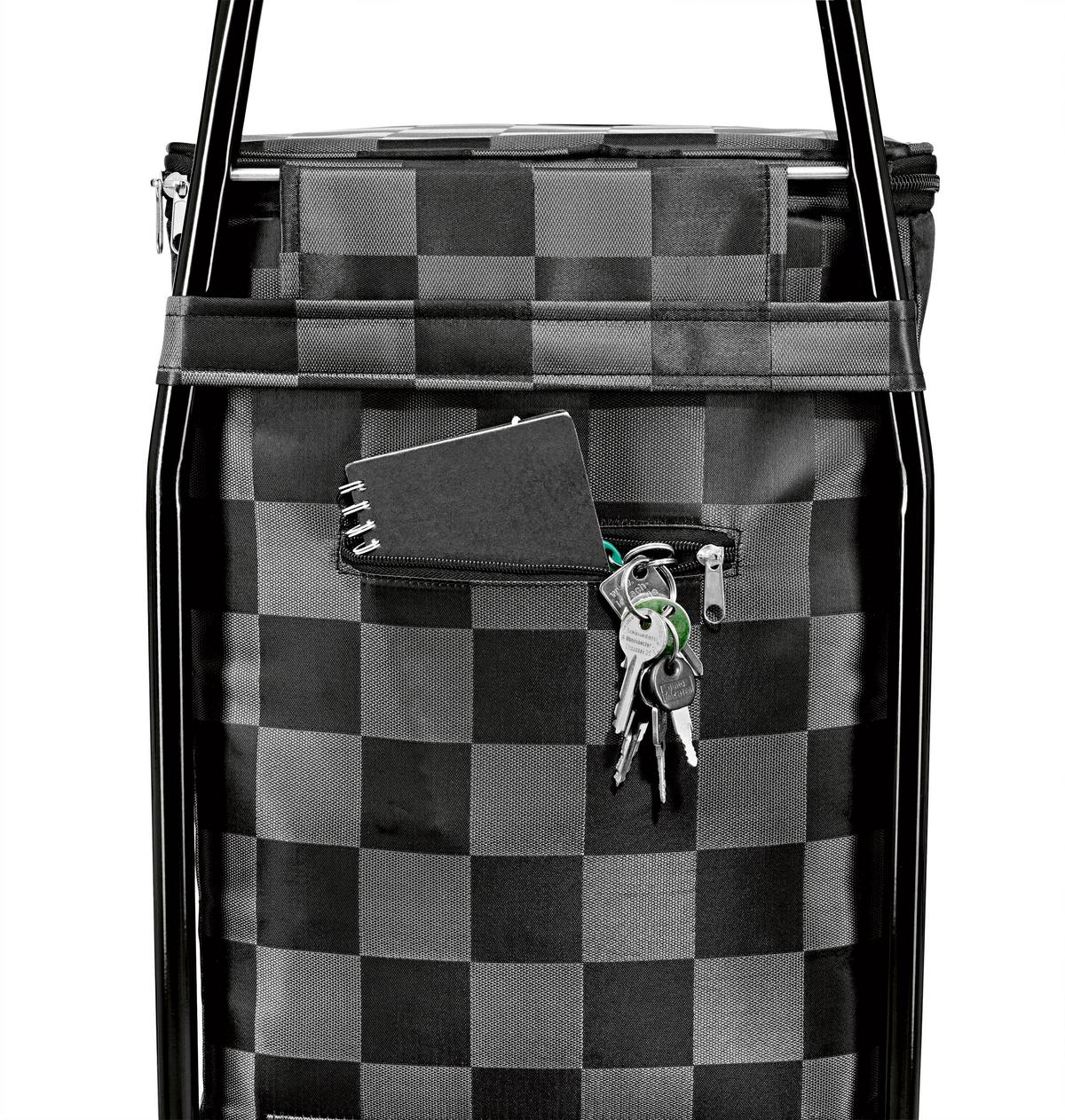 EINKAUFSTROLLEY EASYMAXX - Schwarz/Grau, Basics, Kunststoff/Metall (45/36/98cm) - EASYMAXX