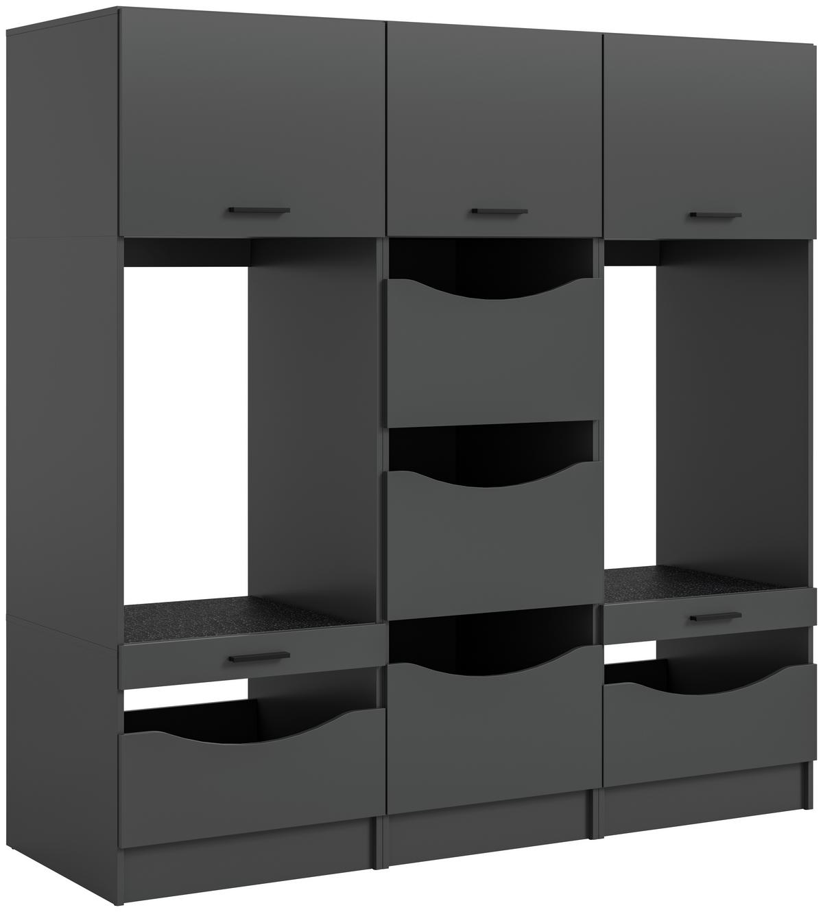 Prádelna Free Anhracit - antracitová, Basics, kompozitní dřevo (192/195/68cm) - MID.YOU