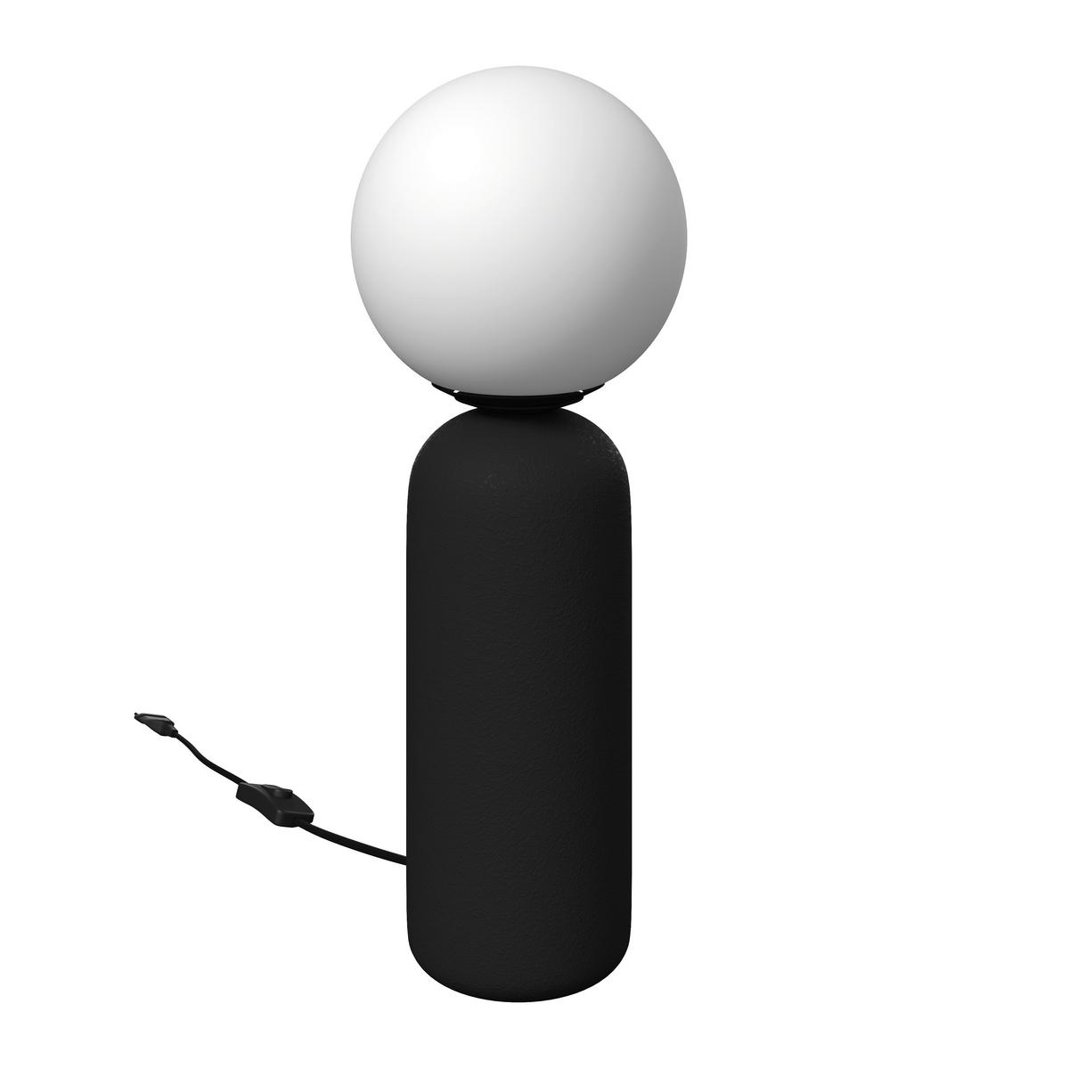 STOLNÍ LAMPA AMORA - bílá/černá, Moderní, kov/keramika (20/52,5cm) - Bessagi Home