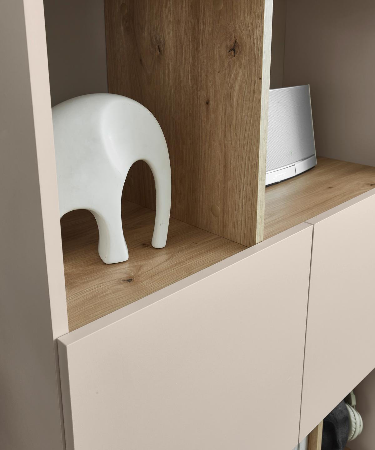 REGÁL SAVANNA -EXKLUSIV- - černá/kašmírová, Moderní, kompozitní dřevo/plast (80/180/35cm) - Mömax