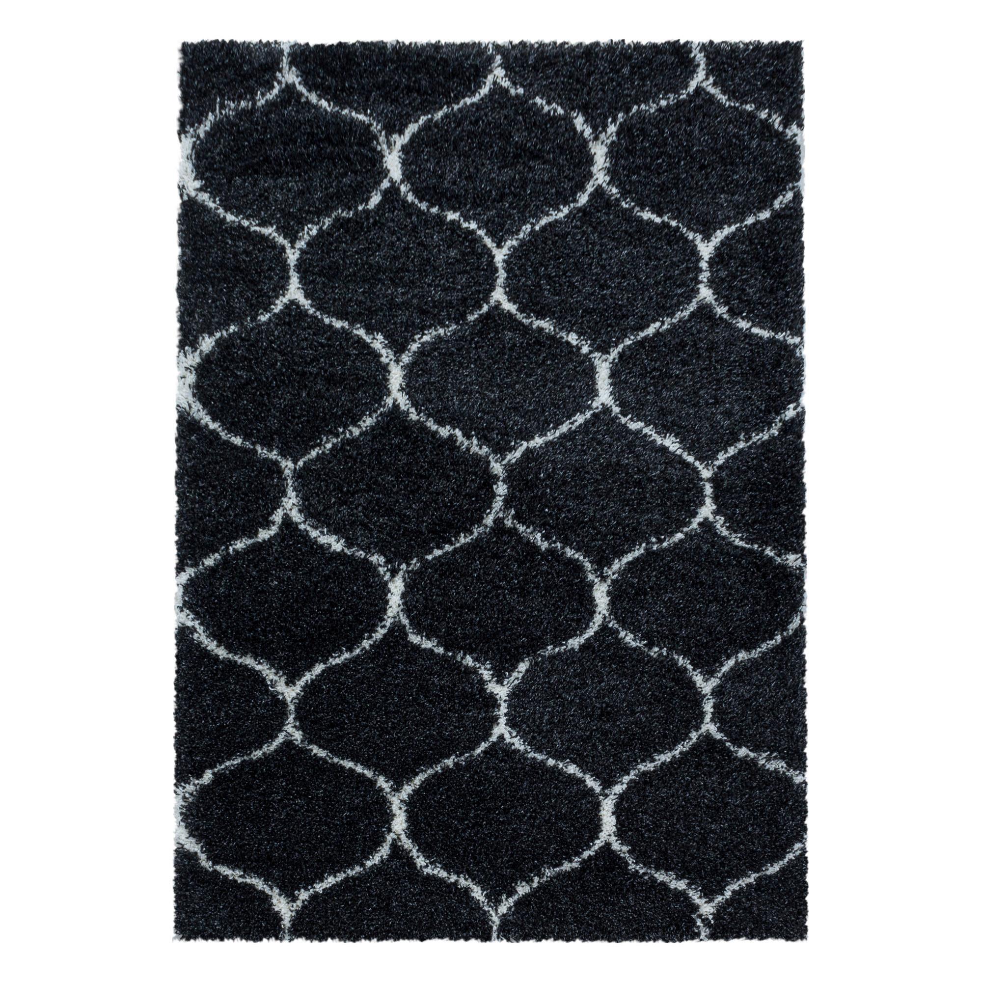 Webteppich Anthrazit Naturfaser Salsa 140x200 cm - Anthrazit, Design, Textil (140/200cm)