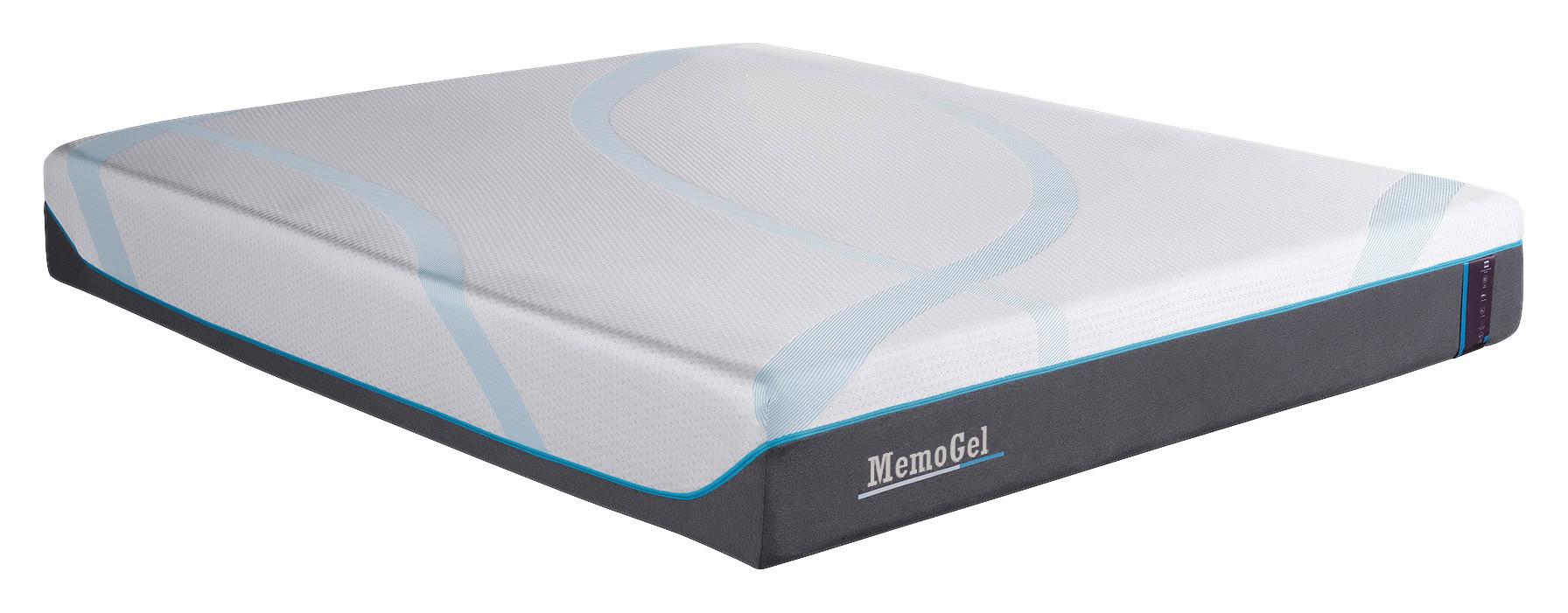 Taschenfederkernmatratze Memogel 120x200cm H3 H: 26cm - Blau/Weiß, Basics, Textil (120/200cm) - Livetastic