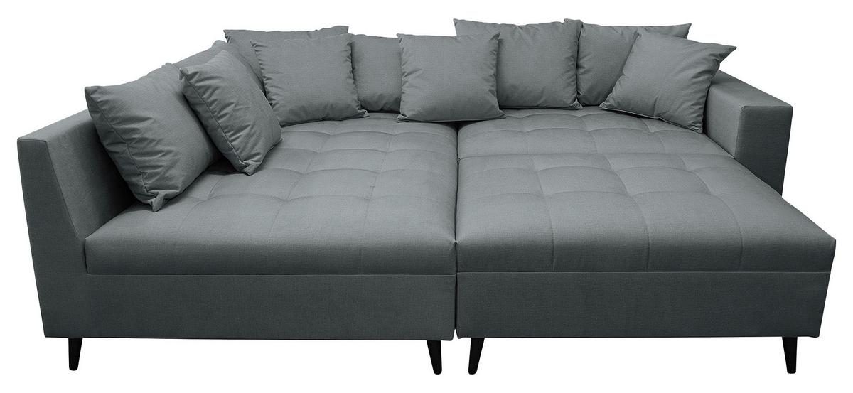 Ecksofa Pruno Dunkelgrau S: 174x247 Cm - Dunkelgrau/Schwarz, Design, Textil (174/247cm) - MID.YOU