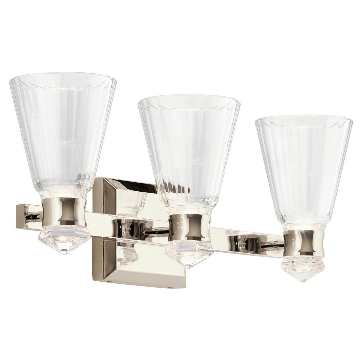 Bad-Wandleuchte IP44 6-Flammig Nickelfarben - Nickelfarben, Design, Glas/Metall (60.8/23/16.7cm) - Elstead Lighting