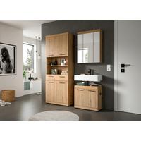 Badezimmer Scout Eiche Artisan Dekor B: 134cm - Schwarz/Eiche Artisan, Trend, Glas/Holzwerkstoff (134cm) - MID.YOU