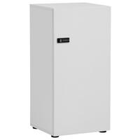 Spind Locked, Weiß B: 45,4 cm - Weiß, Design, Holzwerkstoff (45,4/92,6/40,65cm) - MID.YOU