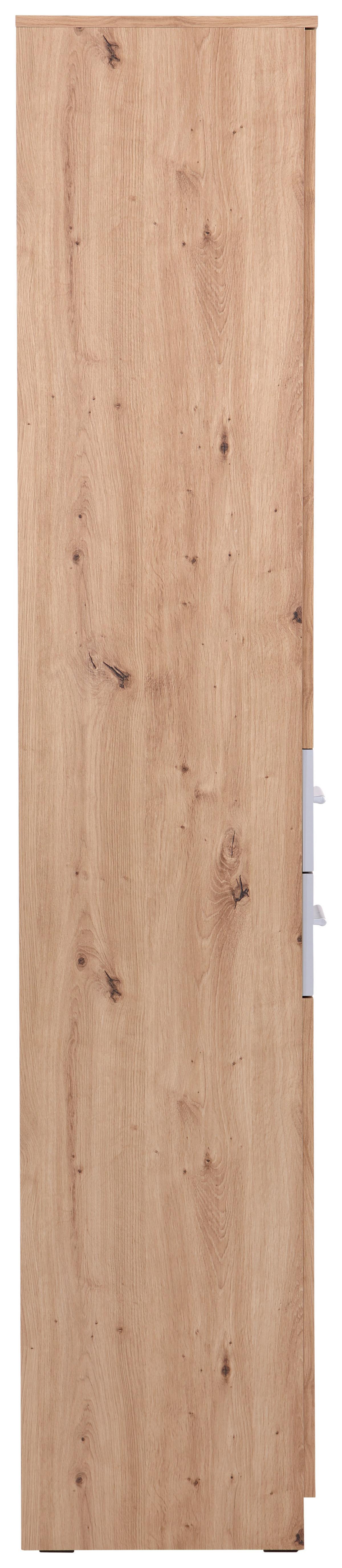 REGÁL JOHNNY - šedá/dub artisan, Moderní, kompozitní dřevo/plast (45/216,3/41,6cm)