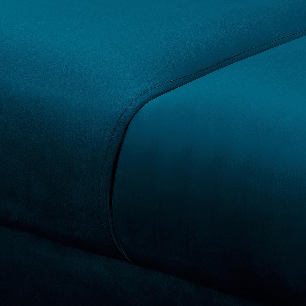 Ecksofa Beata Blau S: 230x150 cm - Wengefarben/Blau, Design, Textil (230/150cm) - Livetastic