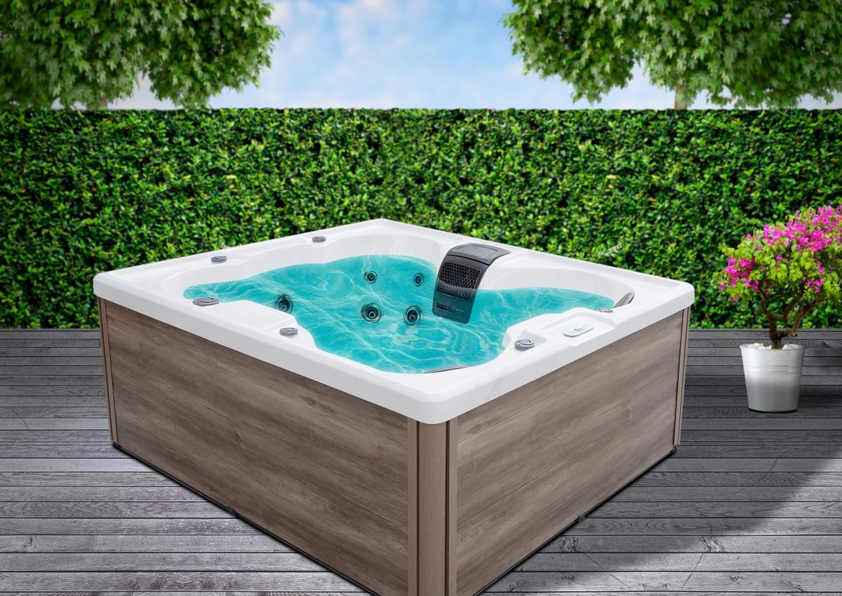 WHIRLPOOL Carole Grauweiß B: 210 cm - Grauweiß, KONVENTIONELL, Kunststoff (210/180/82cm) - Sanotechnik