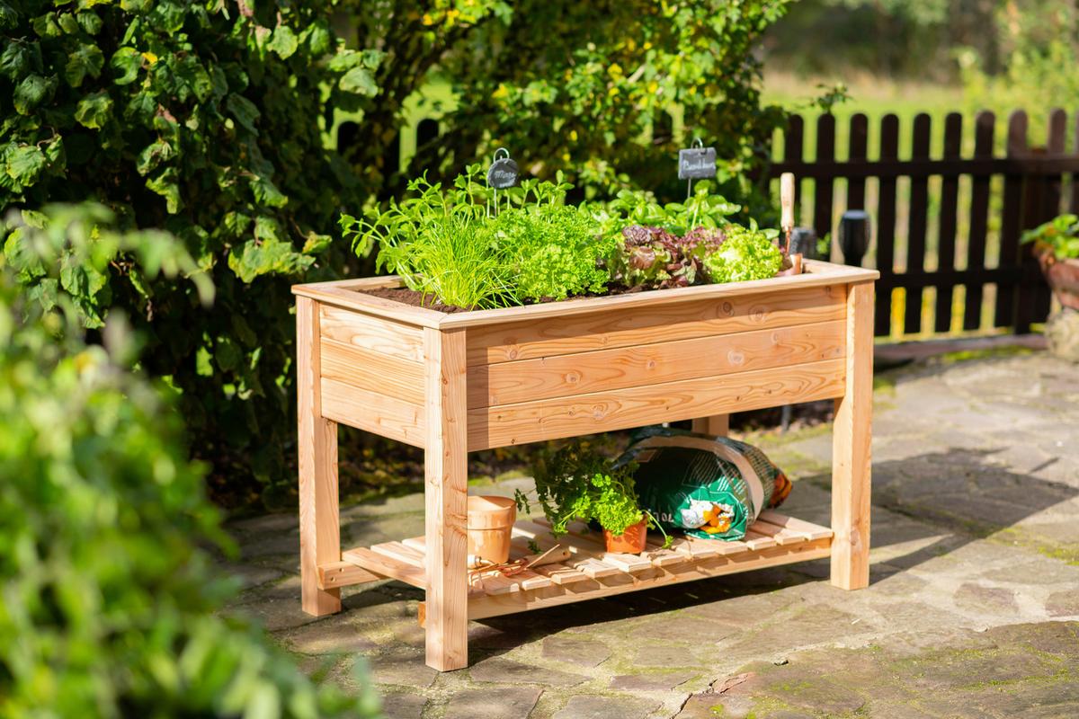 Hochbeet Hochbeet - Lärchefarben, KONVENTIONELL, Holz (120/65/75cm)