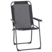 Campingstuhl Klappbar Mit Armlehnen Comfort - Anthrazit, KONVENTIONELL, Textil/Metall (58/95/70cm) - Siena Garden