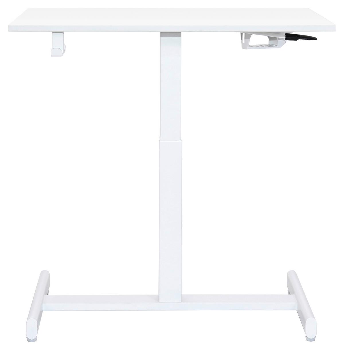 Psací stůl GEORGE - bílá, Moderní, kov/kompozitní dřevo (72,5/48.5-74/48cm) - Mömax