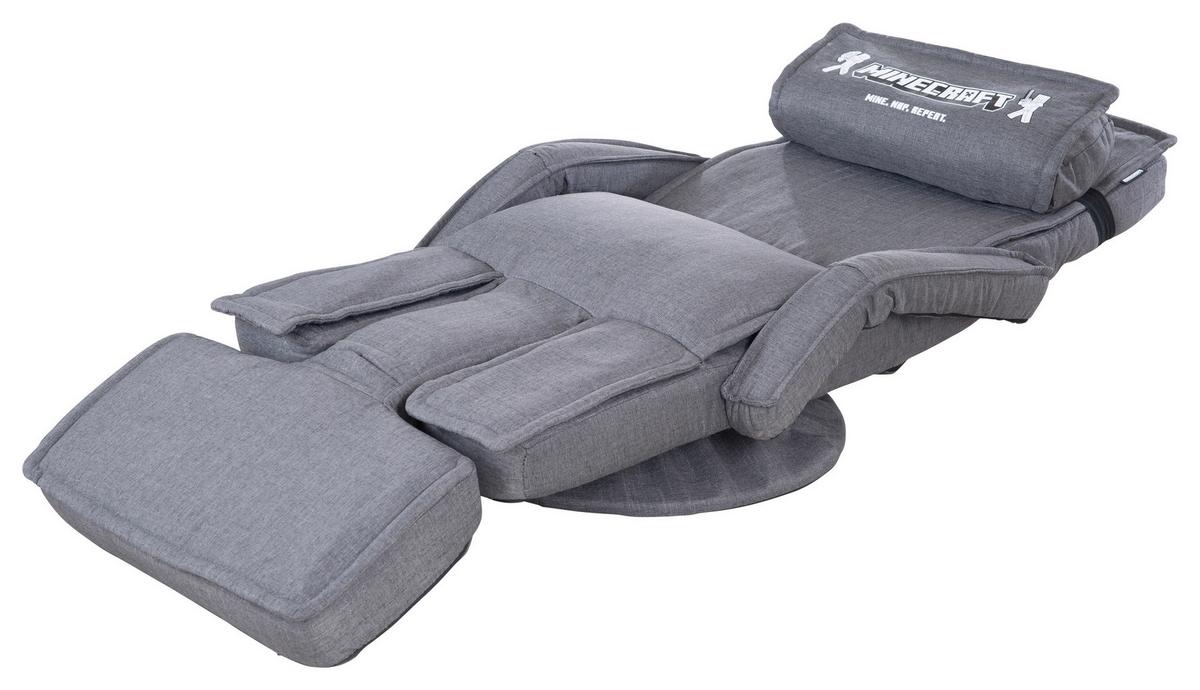 Polstersessel Mit Armlehnen Minecraft Stoffbezug Grau - Grau, MODERN, Textil/Metall (62/80/60cm) - Minecraft