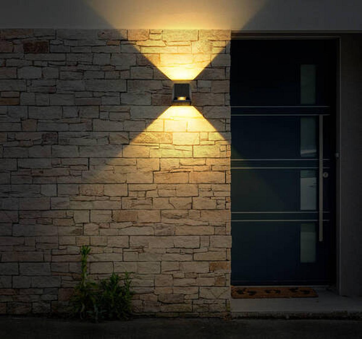 Solarleuchte 36495 - Klar/Schwarz, Design, Kunststoff (15,4/9,6/9,9cm) - Globo