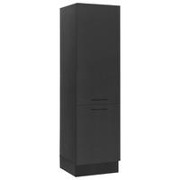 Skrinka na vstavané spotrebiče TURIN - čierna, Modern, kov/kompozitné drevo (60/210/57cm)