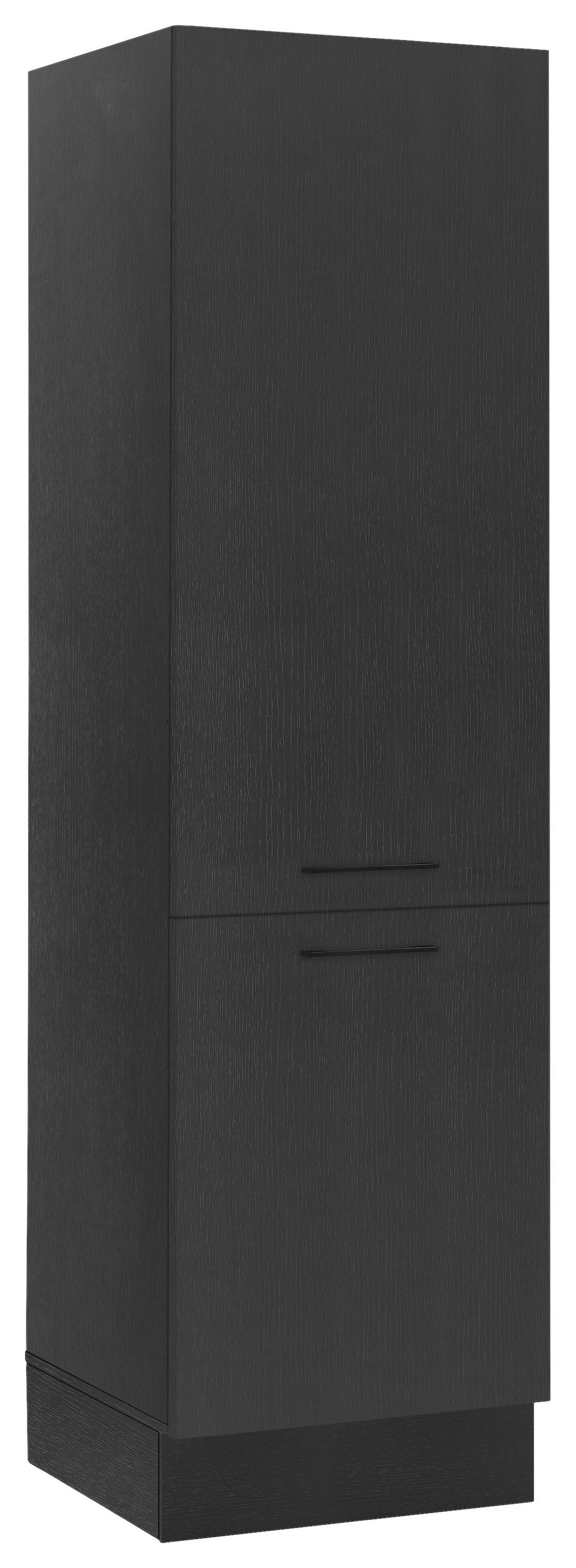 Skrinka na vstavané spotrebiče TURIN - čierna, Modern, kov/kompozitné drevo (60/210/57cm)