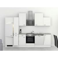 Küchenzeile Wito M. Geräten 310 Cm Weiß/grau Modern - Hellgrau/Weiß, MODERN, Holzwerkstoff (310cm) - FlexWell