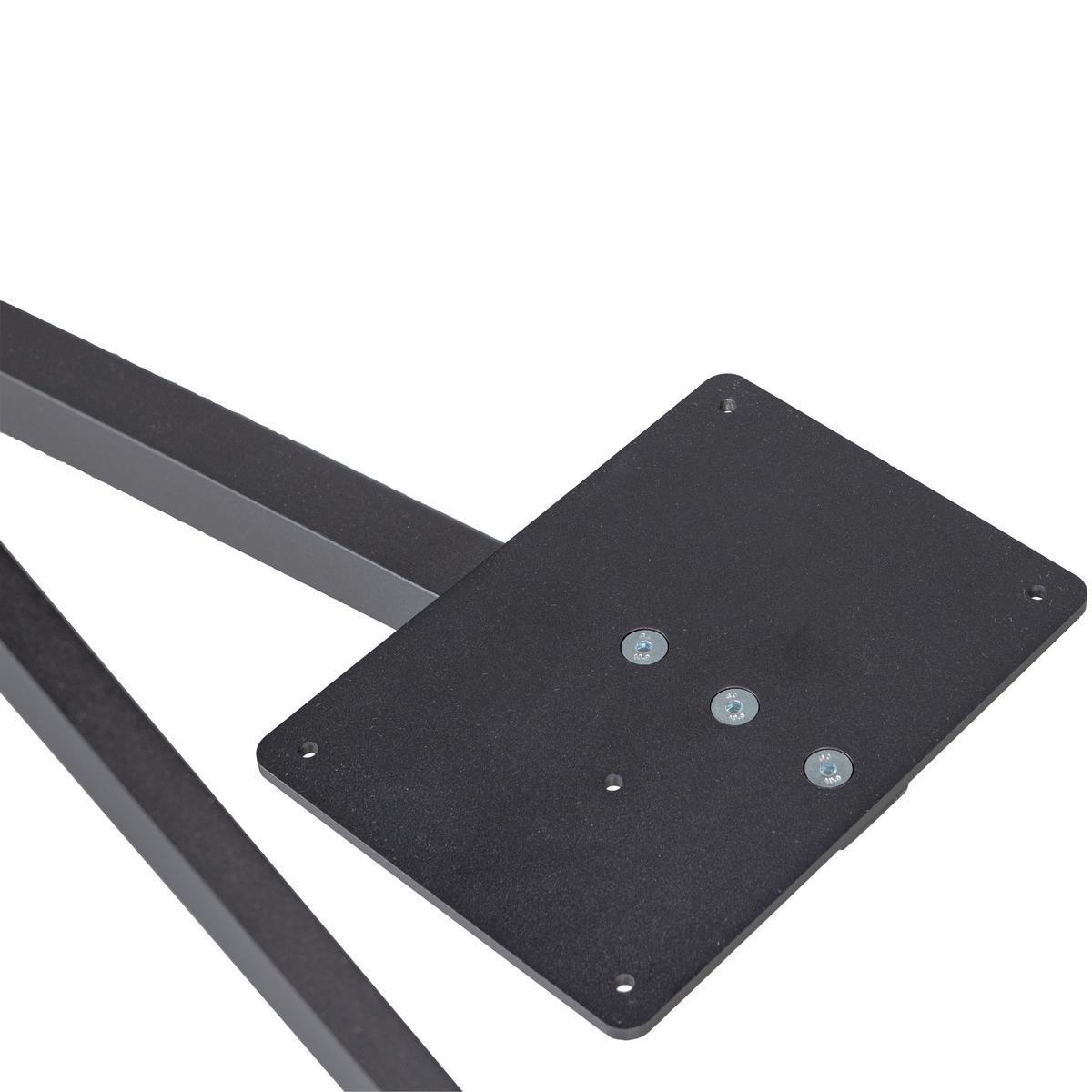TISCHGESTELL Tablo Schwarz B: 170cm - Schwarz, MODERN, Metall (170/72/80cm) - Livetastic
