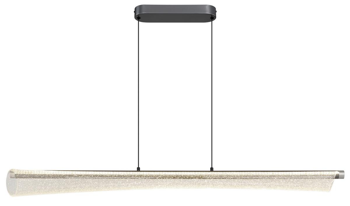 ZÁVESNÉ LED SVIETIDLO MALINDA - číra/čierna, Design, kov/plast (121/13,5/120cm) - Globo