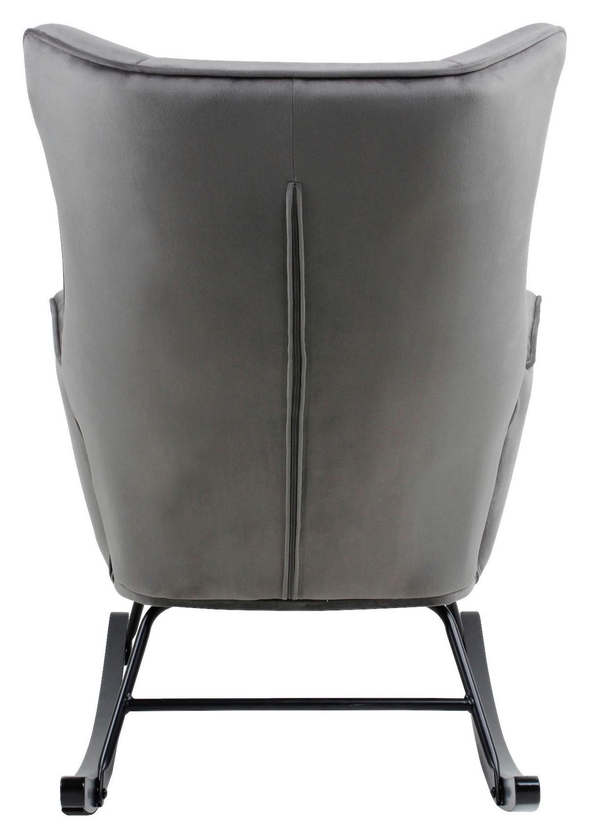 Schaukelstuhl Bryana 125 Grau, 68x97x88 cm - Grau, Design, Holz/Kunststoff (68/97/88cm) - Kayoom
