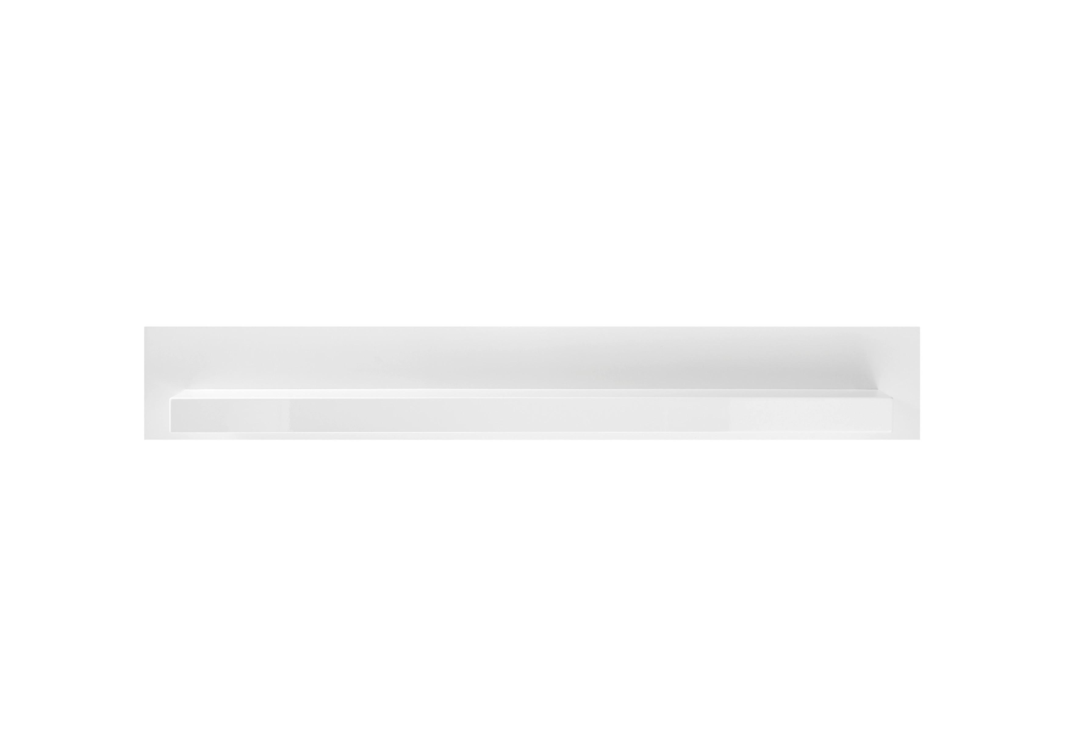 Wandboard Meran Weiß B: 150 cm - Weiß Hochglanz, Design, Holzwerkstoff (150/20/21cm) - MID.YOU