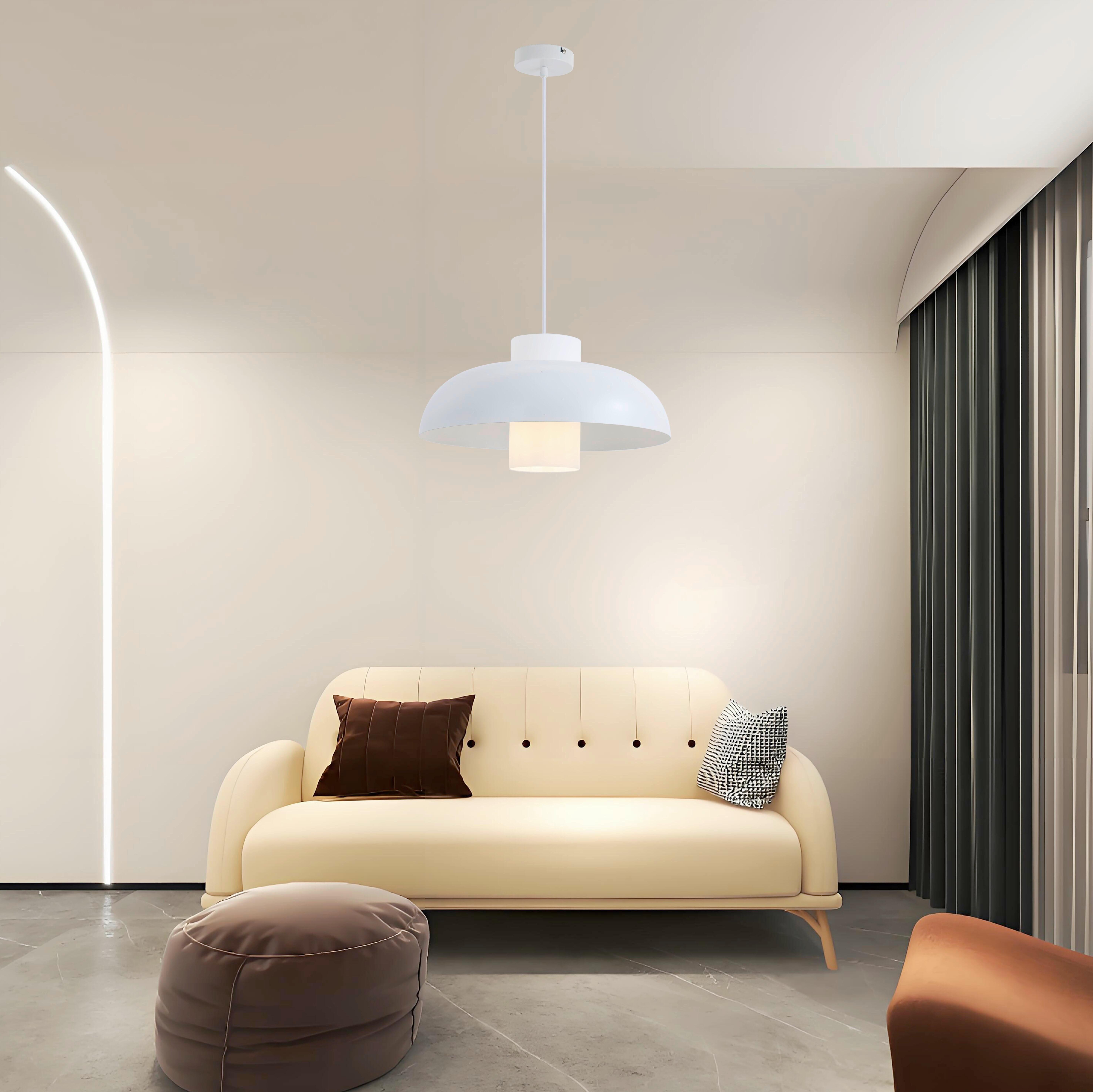 Hängeleuchte 15755w - Weiß, MODERN, Glas/Metall (38/120cm)