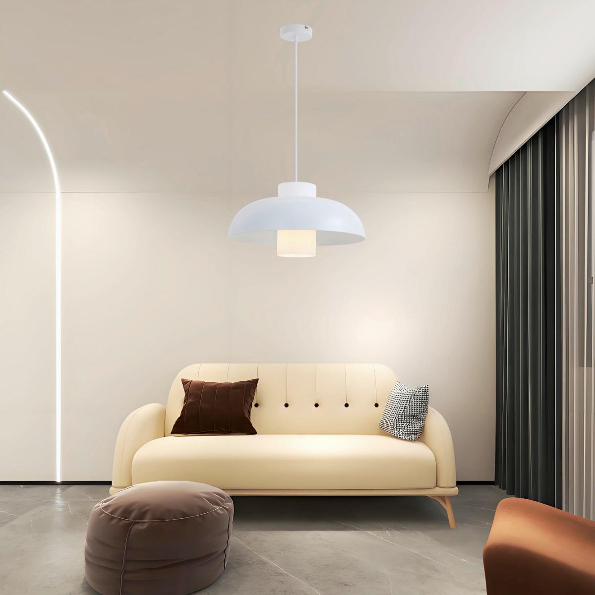 Hängeleuchte 15755w - Weiß, MODERN, Glas/Metall (38/120cm)