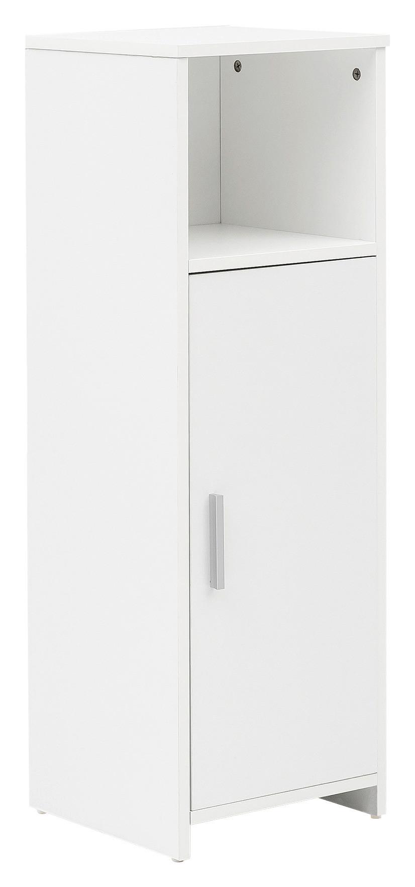 Midischrank mit Drehtür Wl5.753 B: 30 cm Weiß Dekor