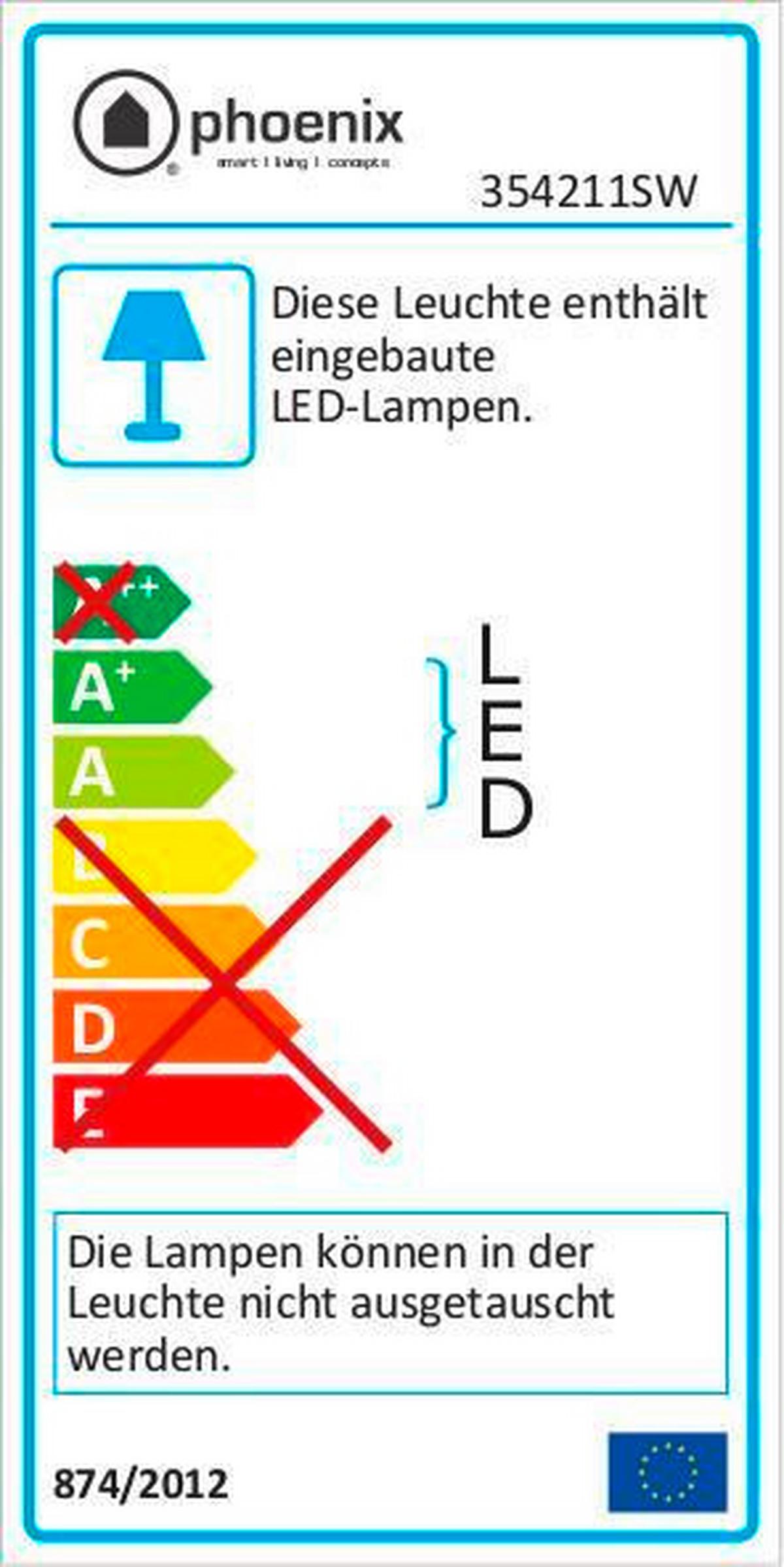 Led-deckenleuchte Ann Mit Batteriebetrieb - Schwarz, Basics, Glas/Kunststoff (12/22,4/12cm) - Playboy
