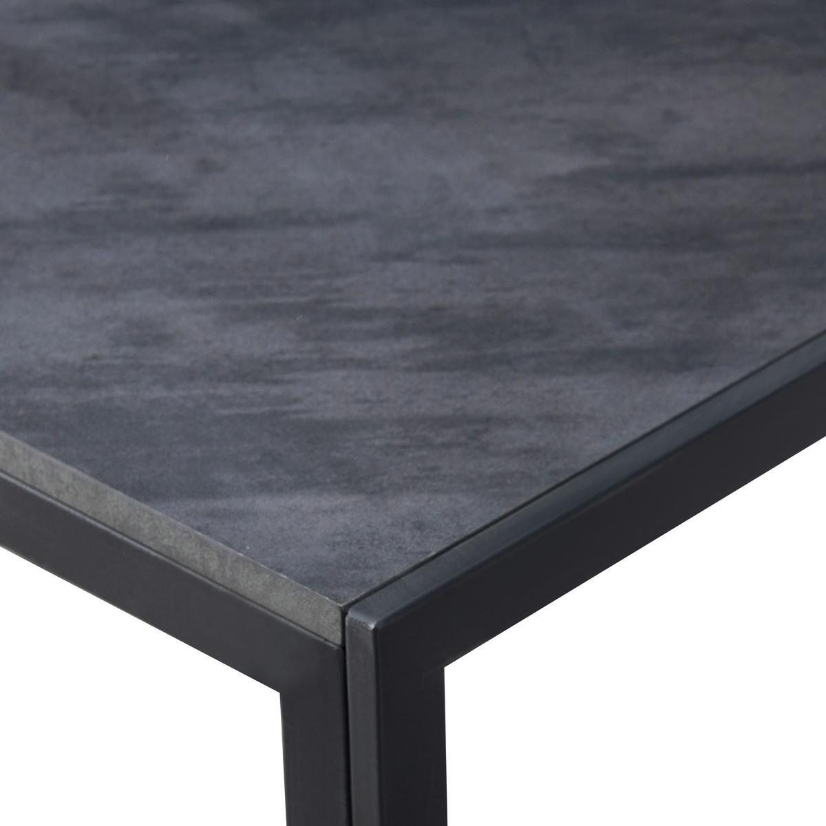 Jídelní stůl SANDRO 110x70cm - šedá/černá, Moderní, kov/kompozitní dřevo (110/76/70cm) - Based