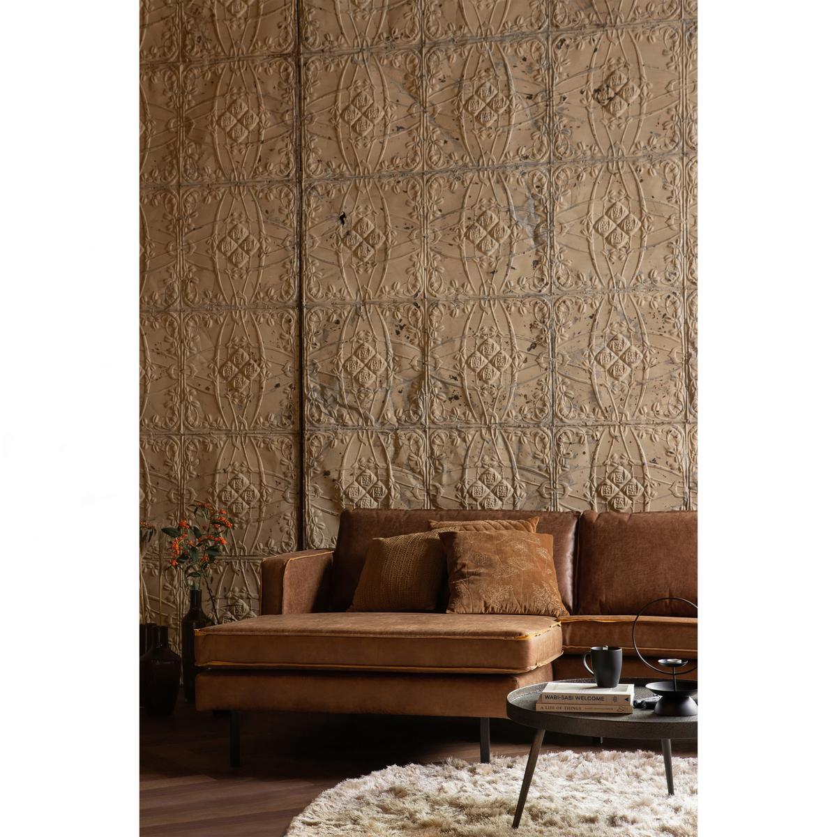 Beistelltisch Bounds Gold/Zinkfarben L: 76cm - Goldfarben/Zinkfarben, Design, Holzwerkstoff/Metall (76/76/40cm) - Livetastic