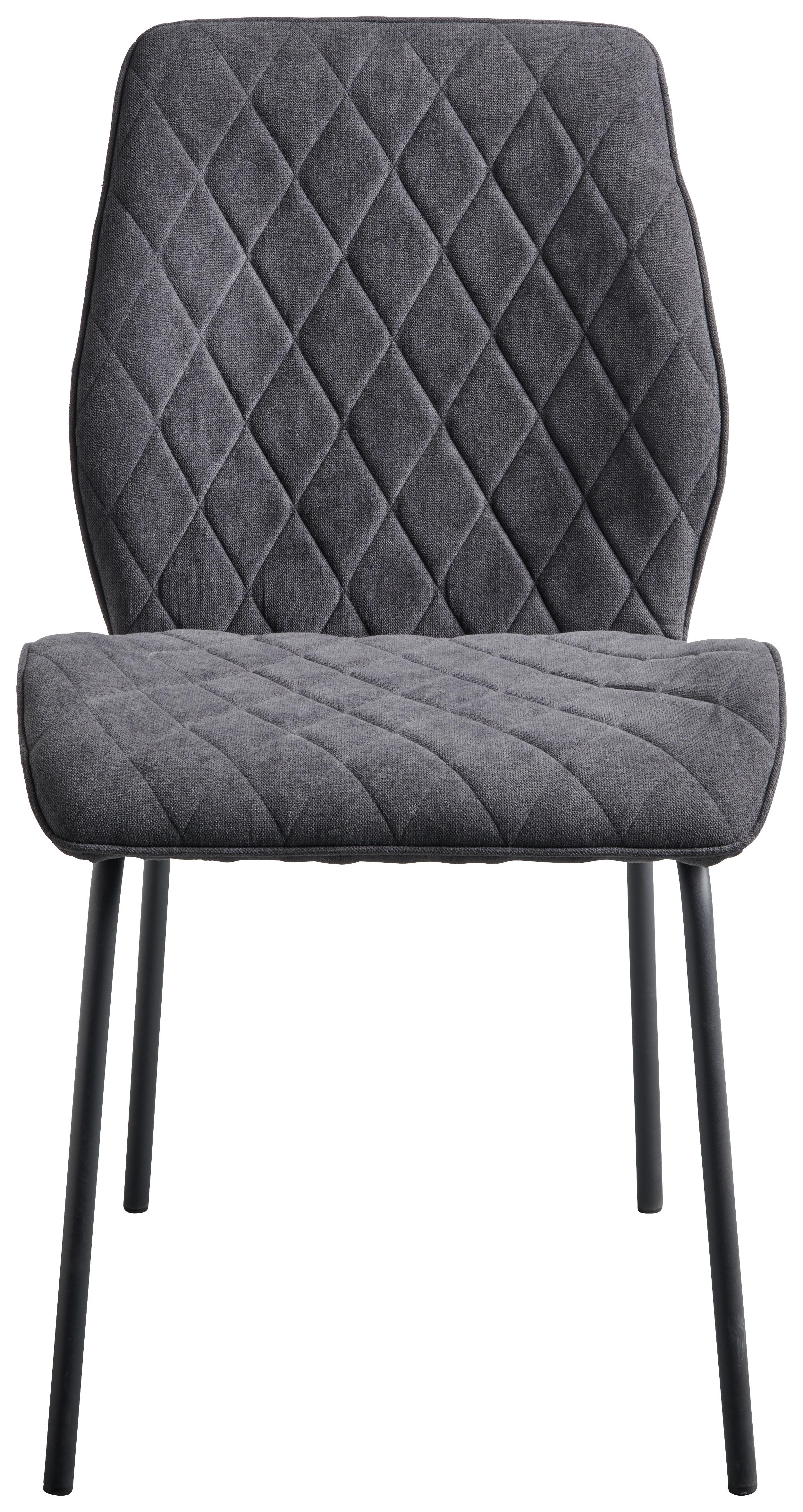 Čtyřnohá Židle Hilde - černá/tmavě šedá, Konvenční, kov/dřevo (51/87/61cm)