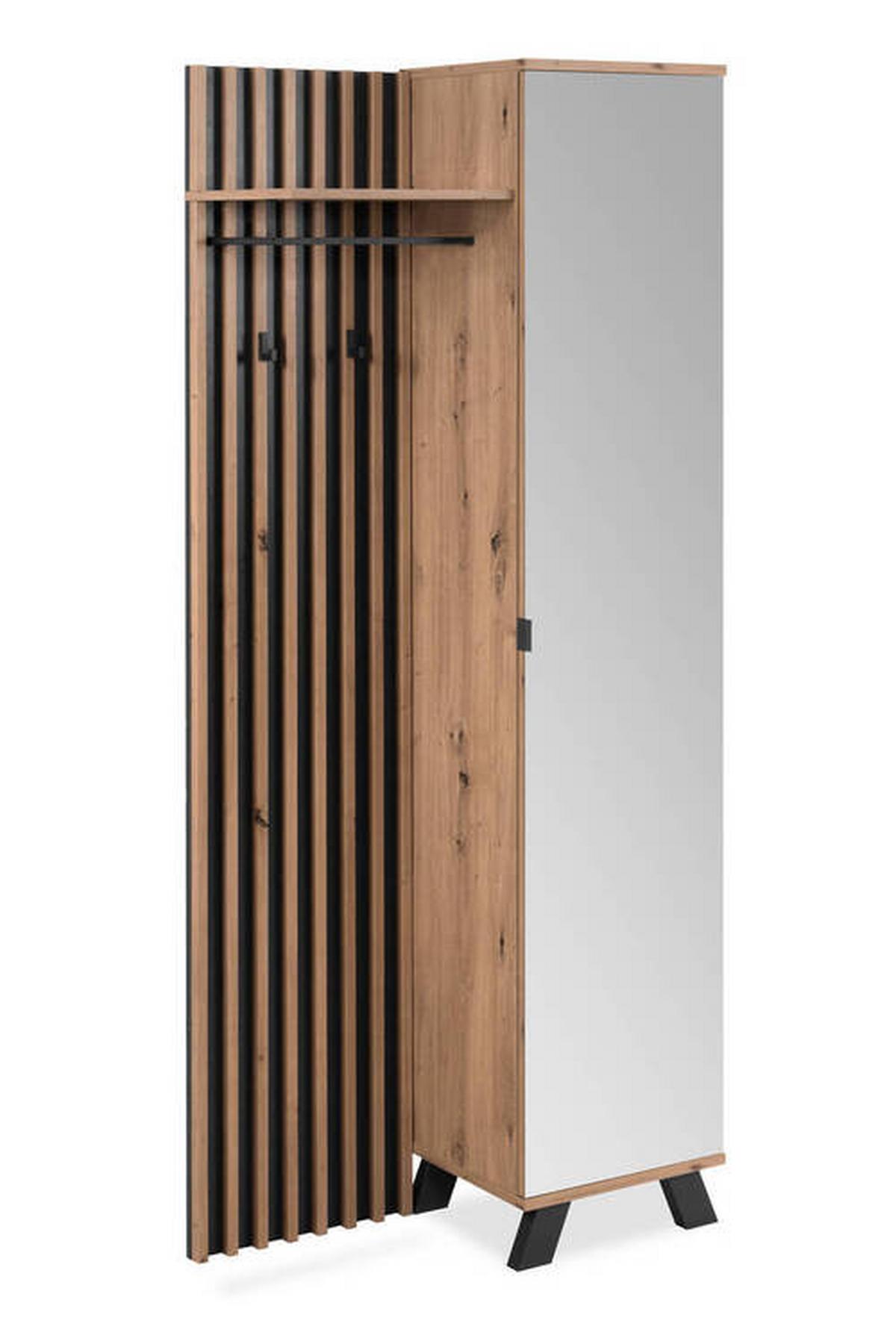 Garderobe Medan Anthrazit B: 80cm - Anthrazit, Design, Holzwerkstoff (80/190/37cm) - MID.YOU